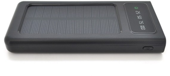Power bank 10000 mAh Solar, YM-307TYM (5V/200mA), 2xUSB, 5V/1A/2,1A, USB <-> microUSB, ударо защищен