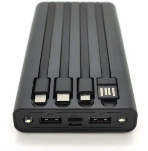 Power bank 10000 mAh Solar, YM-307TYM (5V/200mA), 2xUSB, 5V/1A/2,1A, USB <-> microUSB, ударо защищен