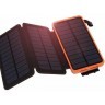 Power bank 12000 mAh Solar, (5V/200mA), 2xUSB, 5V/1A/2.1A, USB <-> microUSB, ударо защищеный Black