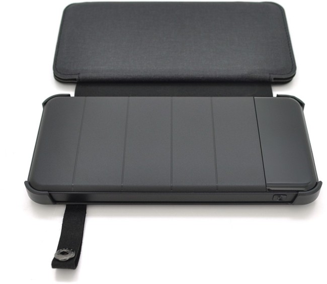 Power bank 12000 mAh Solar, (5V/200mA), 2xUSB, 5V/1A/2.1A, USB <-> microUSB, ударо защищеный Black-G