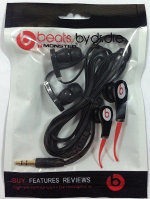 Наушники вакуумные MONSTER BEATS (в пакетиках) Черный