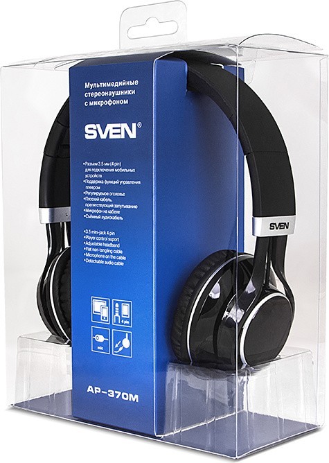 Sven AP-370 с микрофоном (кожаные)