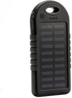 Power bank 5000 mAh Solar, (5V/200mA), 2xUSB, 5V/1A/1A, USB <-> microUSB, влаго/ударо защищеный прор