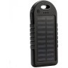 Power bank 5000 mAh Solar, (5V/200mA), 2xUSB, 5V/1A/1A, USB <-> microUSB, влаго/ударо защищеный прор