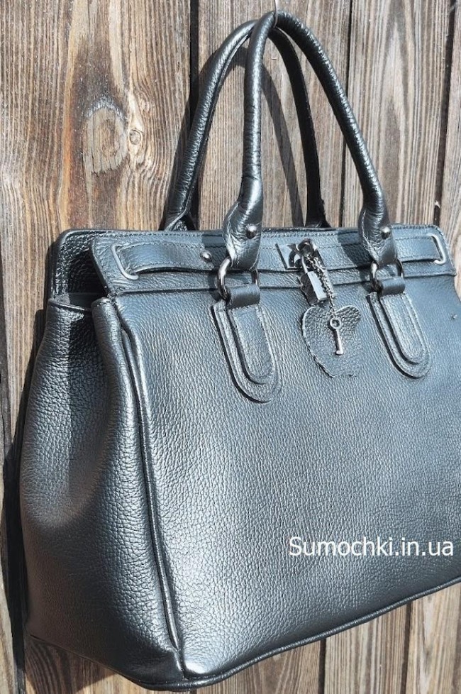 Сумка Virginia Conti большая флотар с навесным замочком (Черный)